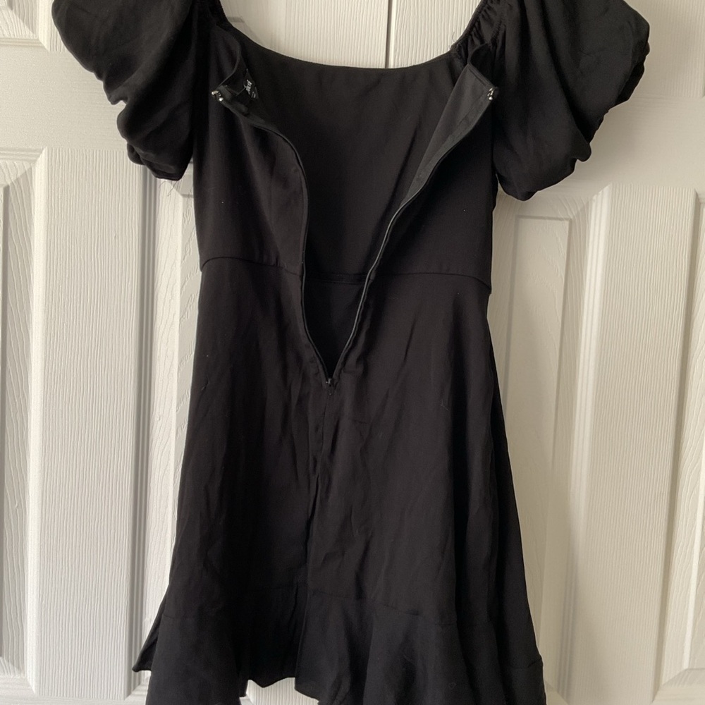 Trixxi Black Puff Sleeve Mini Dress - Picture 2 of 9